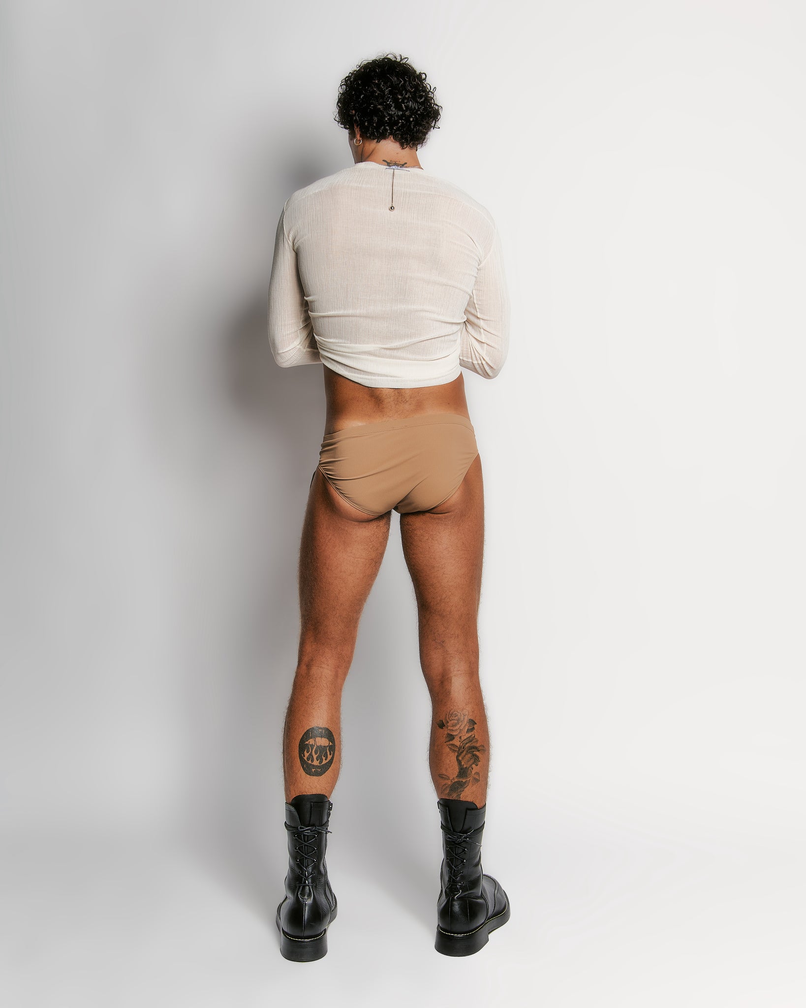 Leather "Ryan" Swim Brief