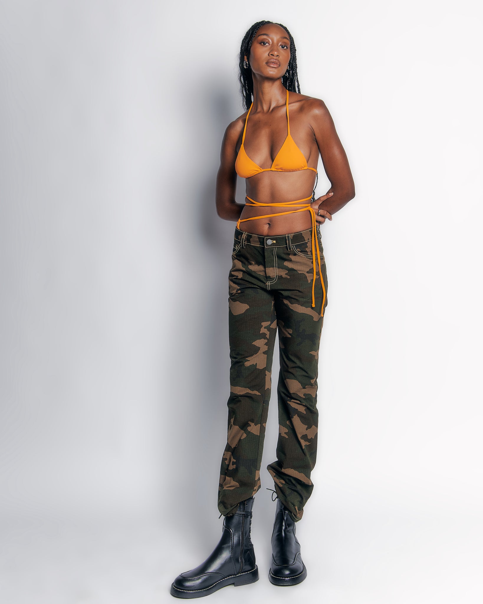 Fluo Orange "Naomi" Swim Bralette