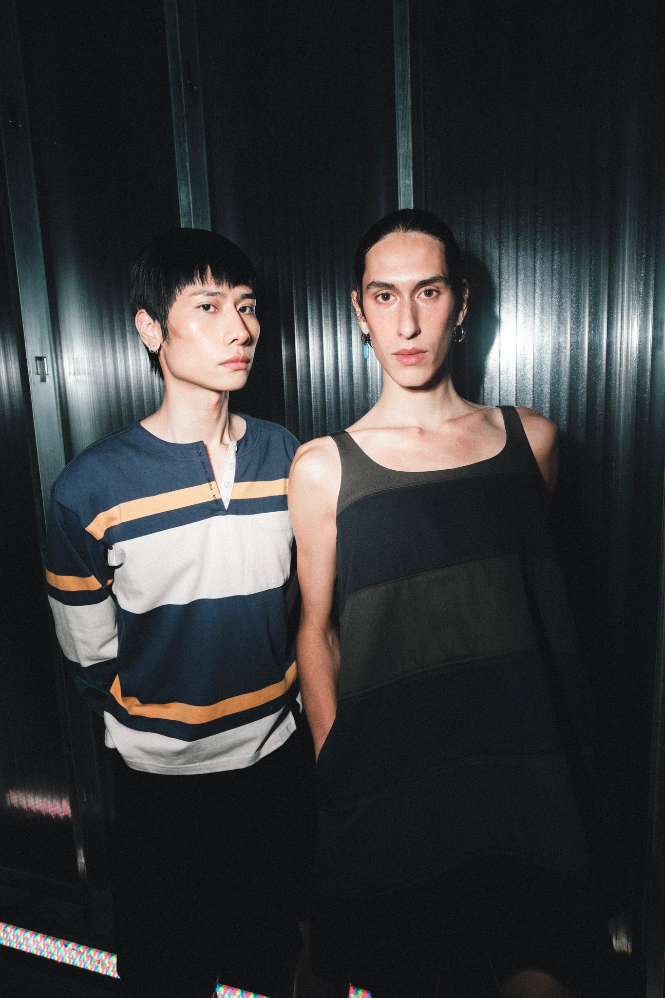 Midnight/Olive "Zuri" Denim Dress