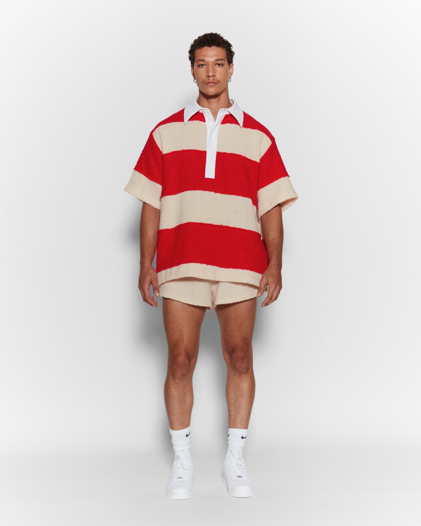 Poppy/Ecru "RIIS DECO MAXI" Polo