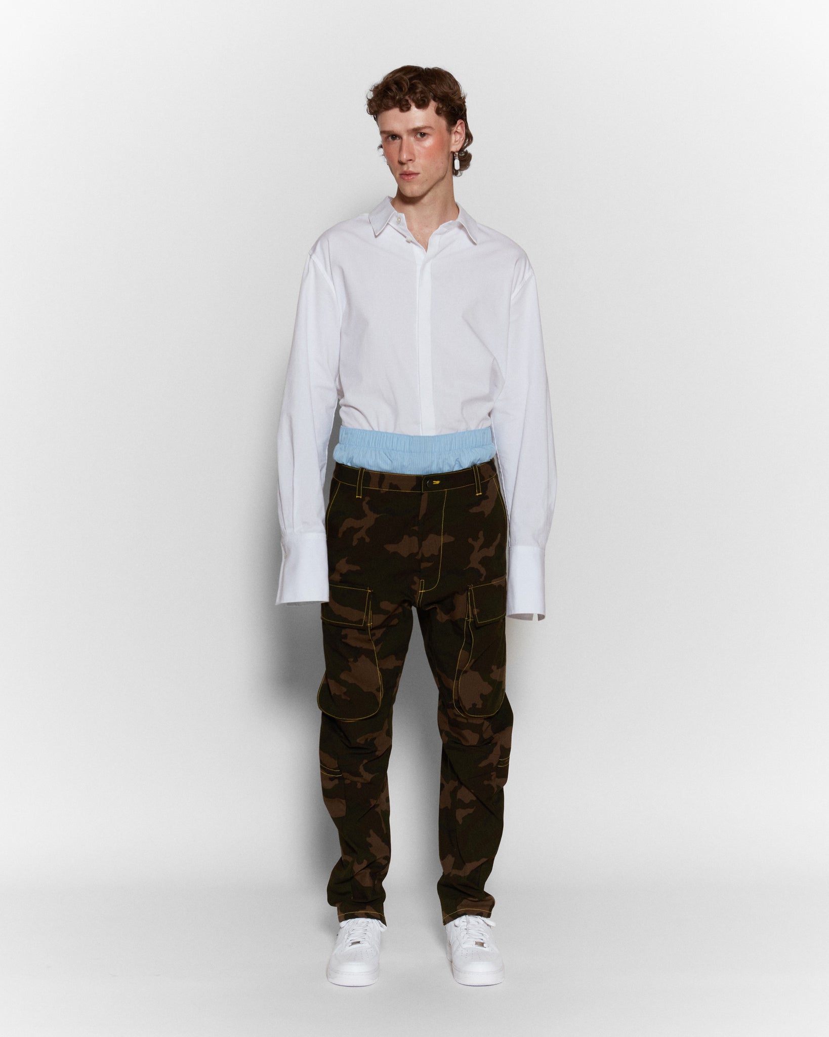 White Oxford "Spliced Snider" Shirt