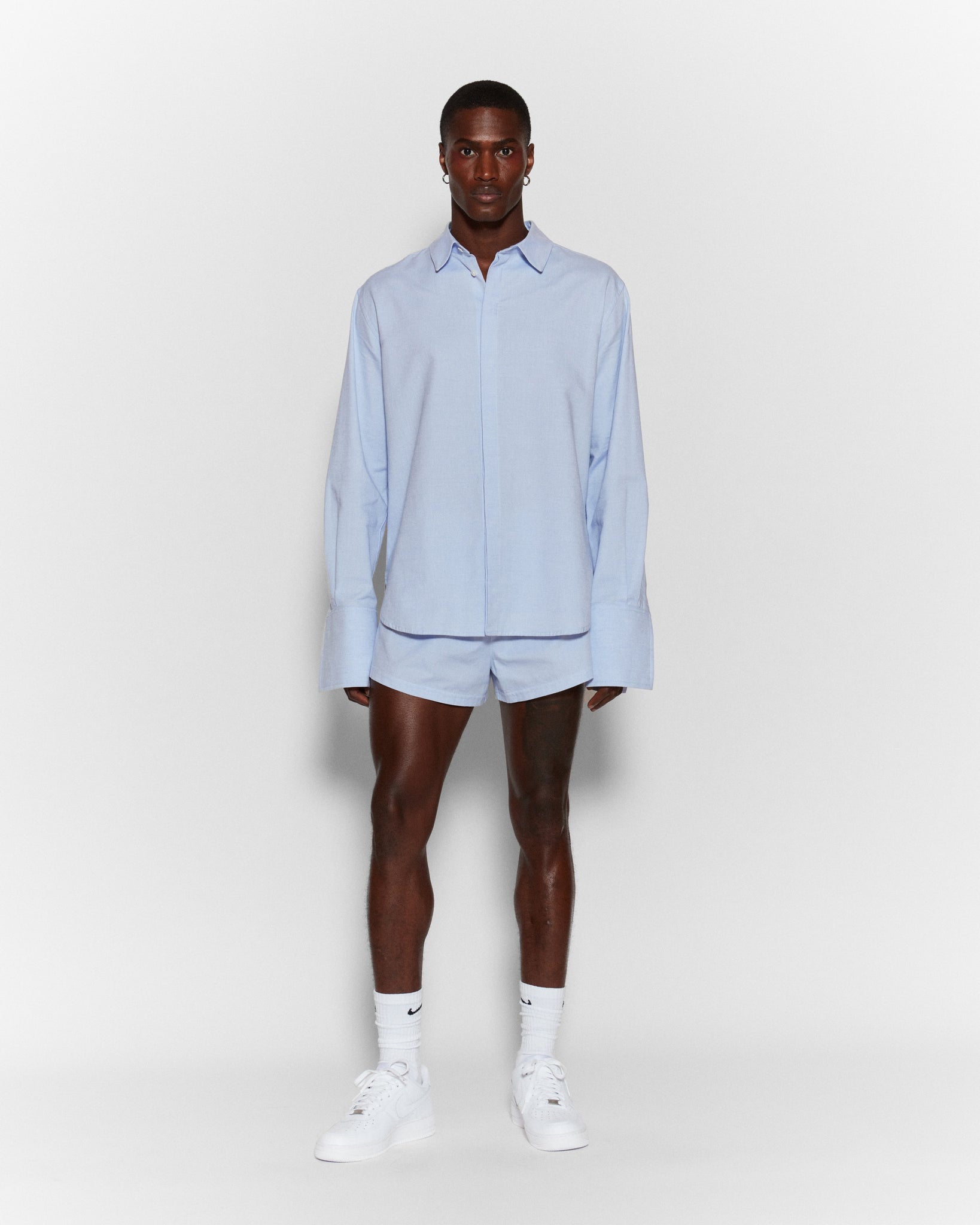 Light Blue "Spliced Snider" Shirt