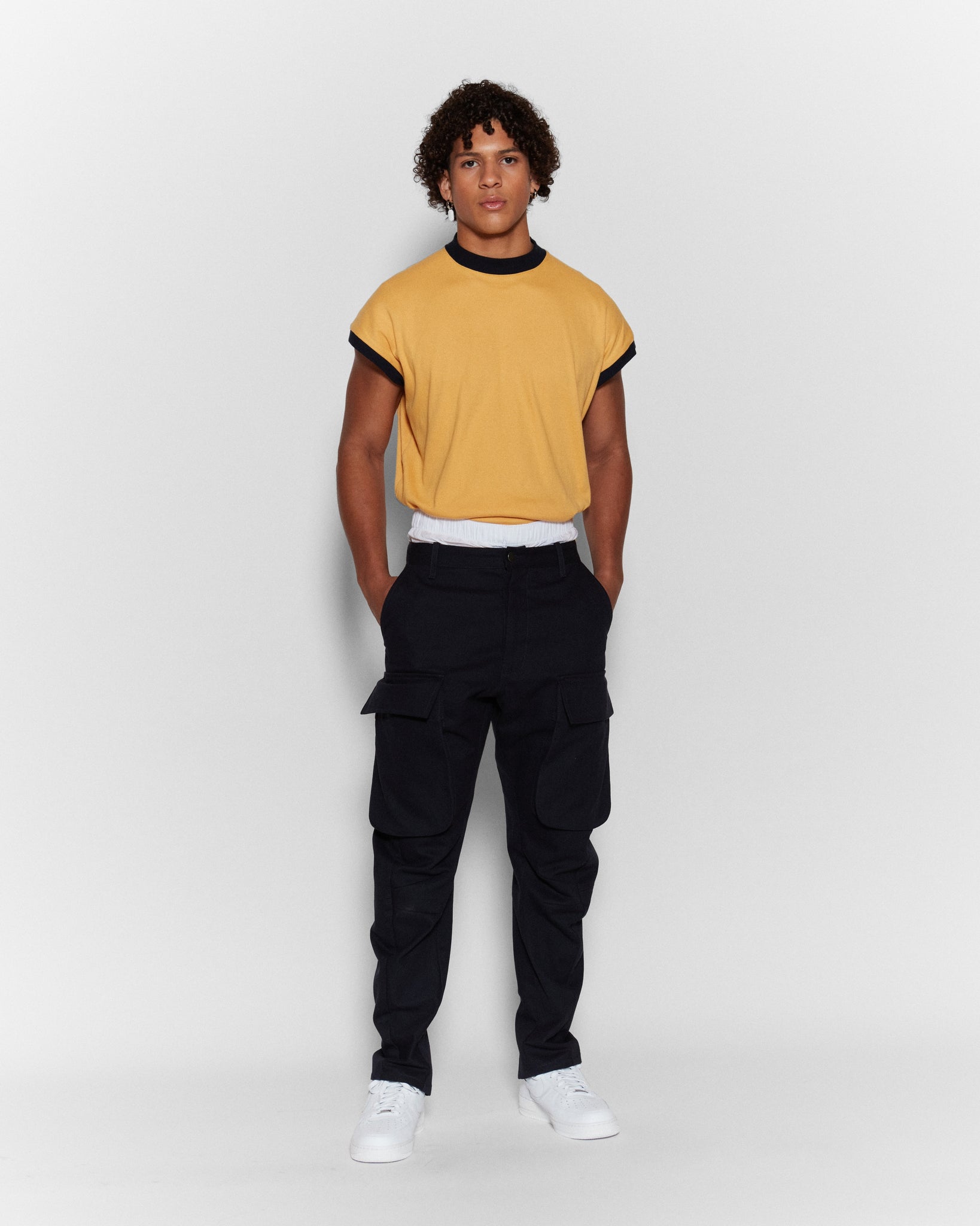 Ocre/Navy "Stephen" Tee