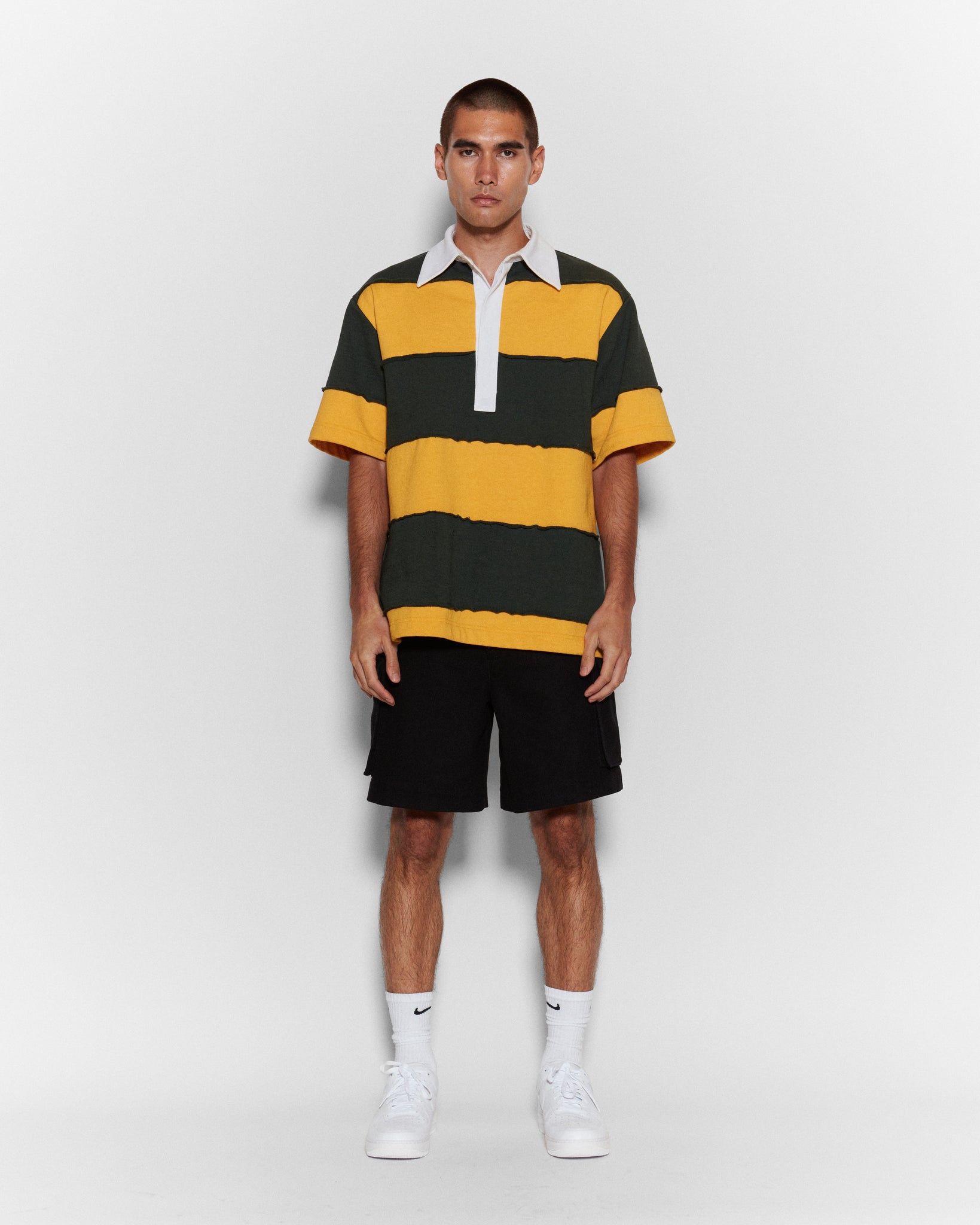 Dark Olive/Ocre "RIIS DECO MAXI" Polo