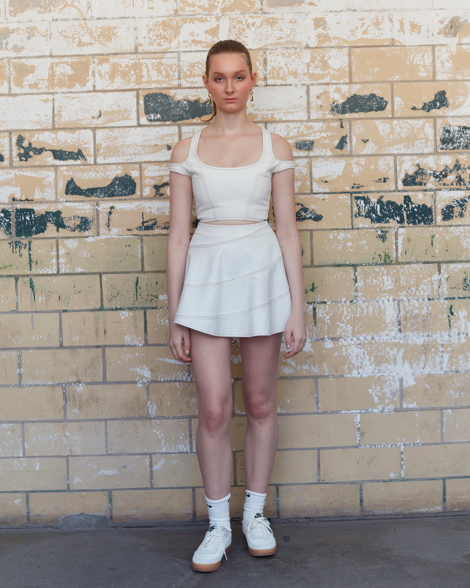 Off-White "Calliope" Denim Skirt