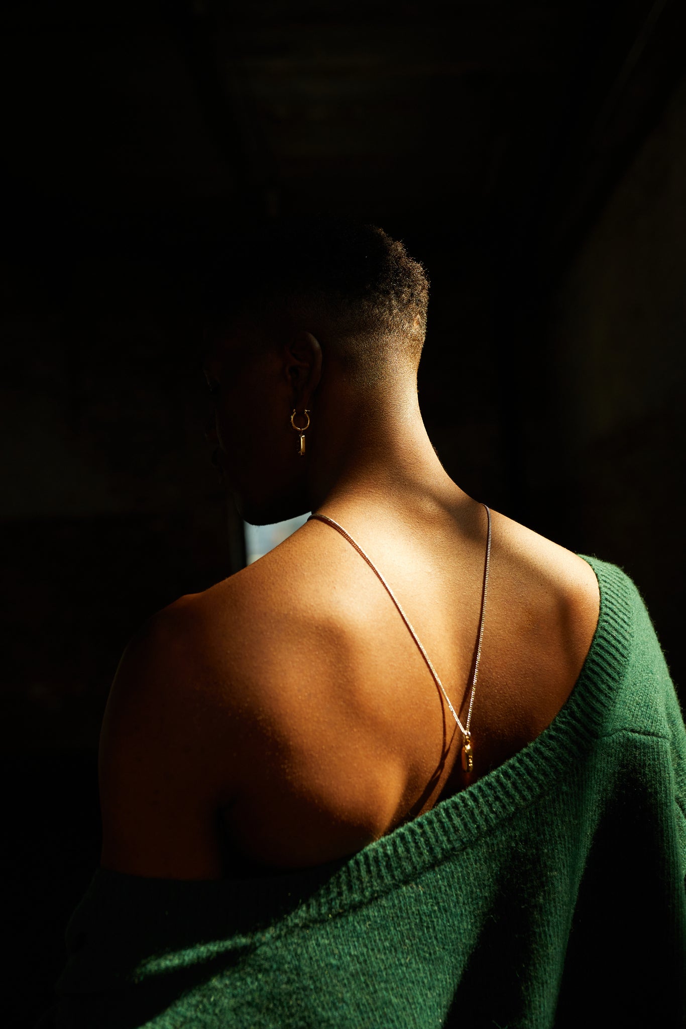 Gold "701" Drop Earrings