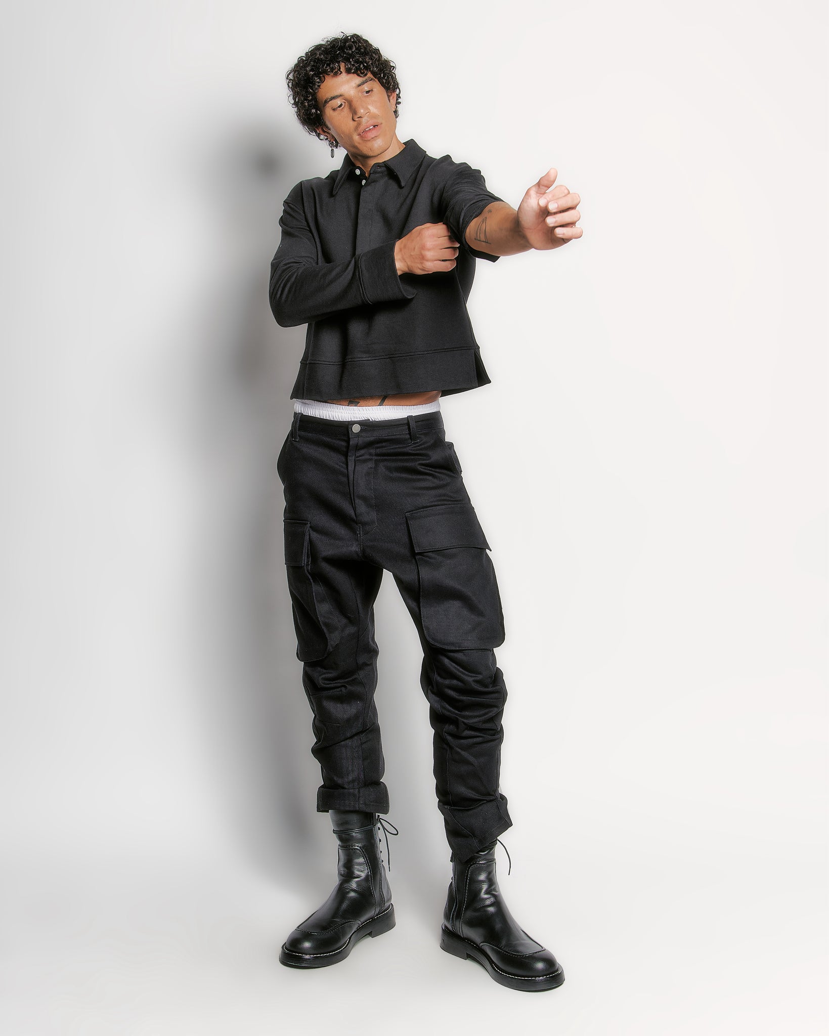 Black "Riis" Pullover Polo