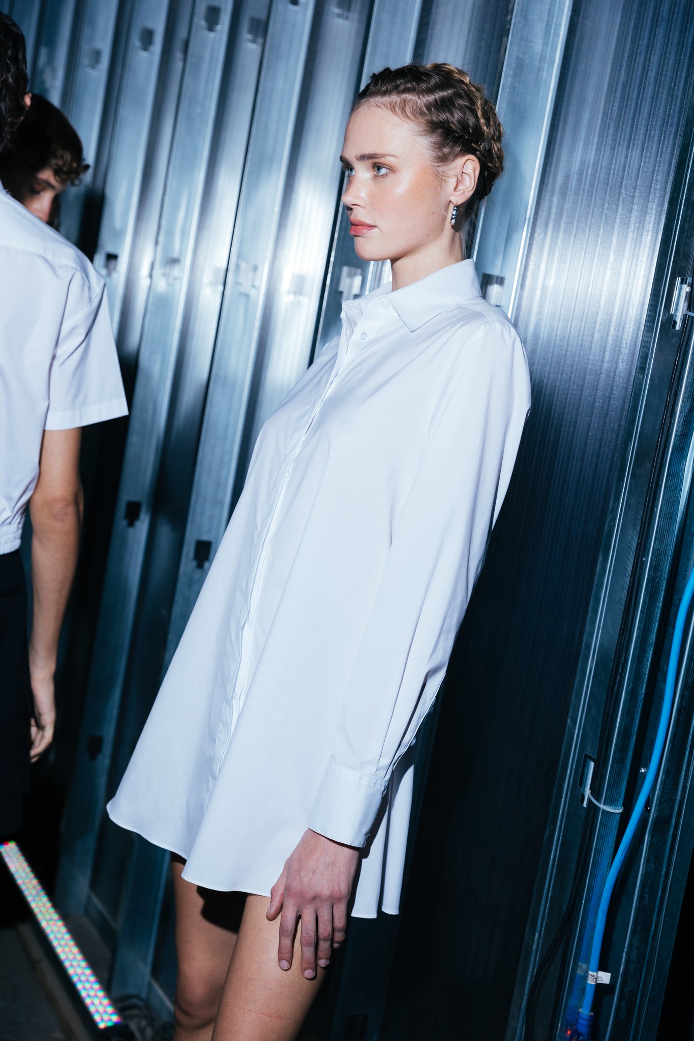 White "Gaia" Shirt Dress