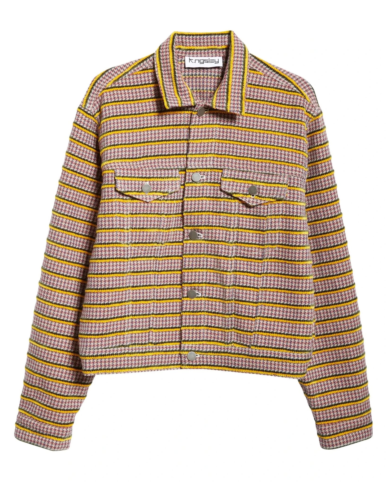 Chenille and Tweed "Cropped Trucker" Jacket