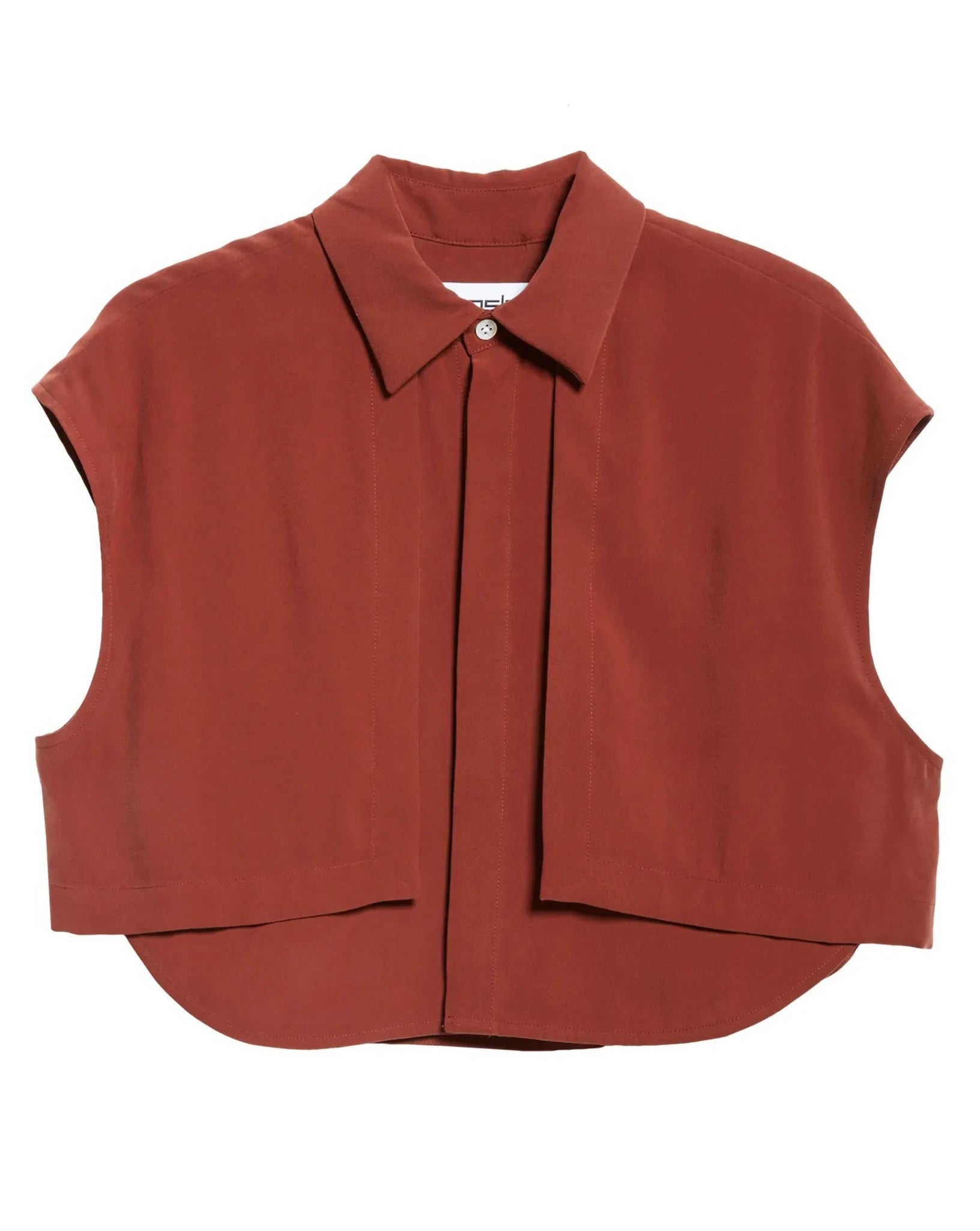 Terracotta "Nes Crop" Button-Up