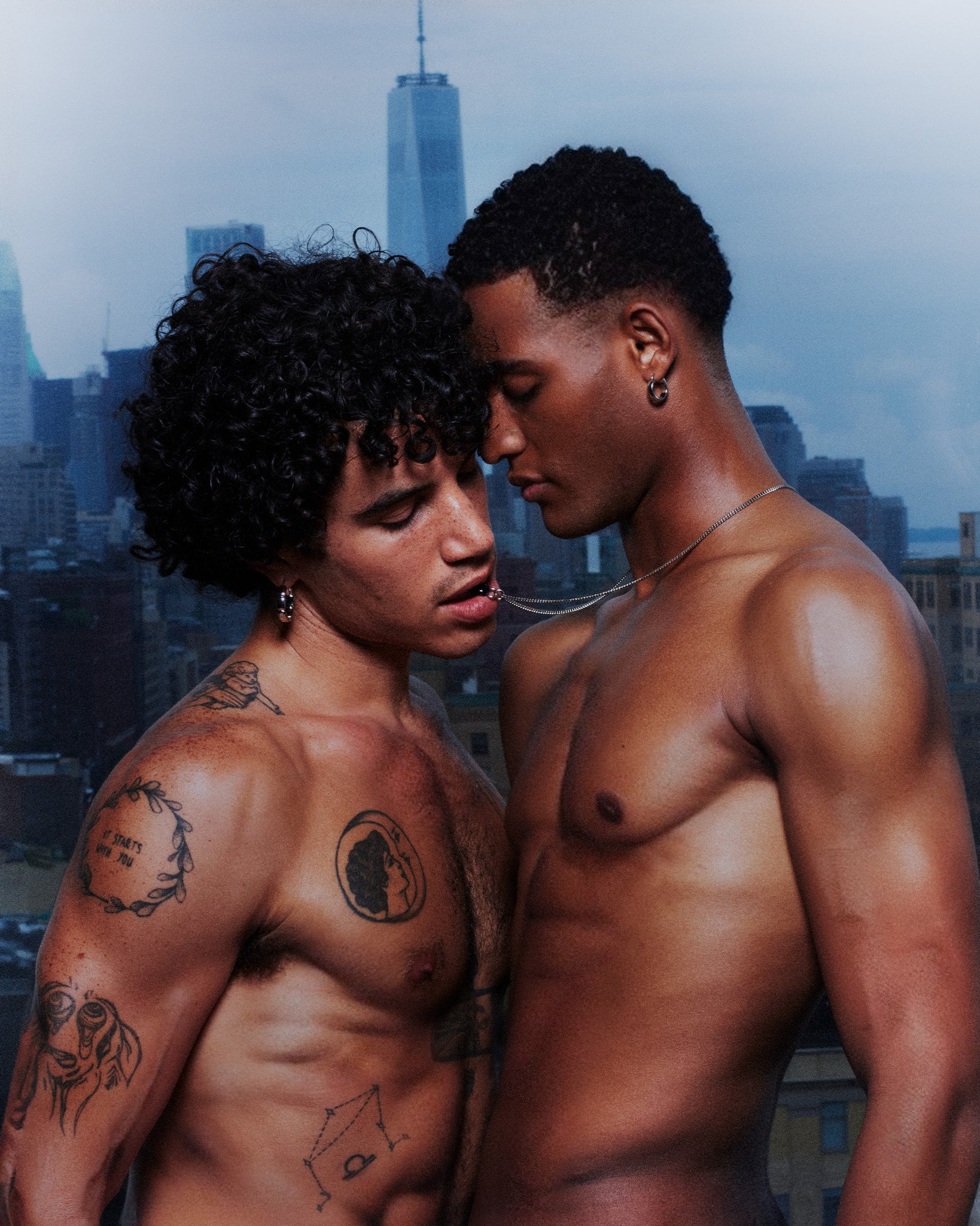 Black "701" Drop Earrings