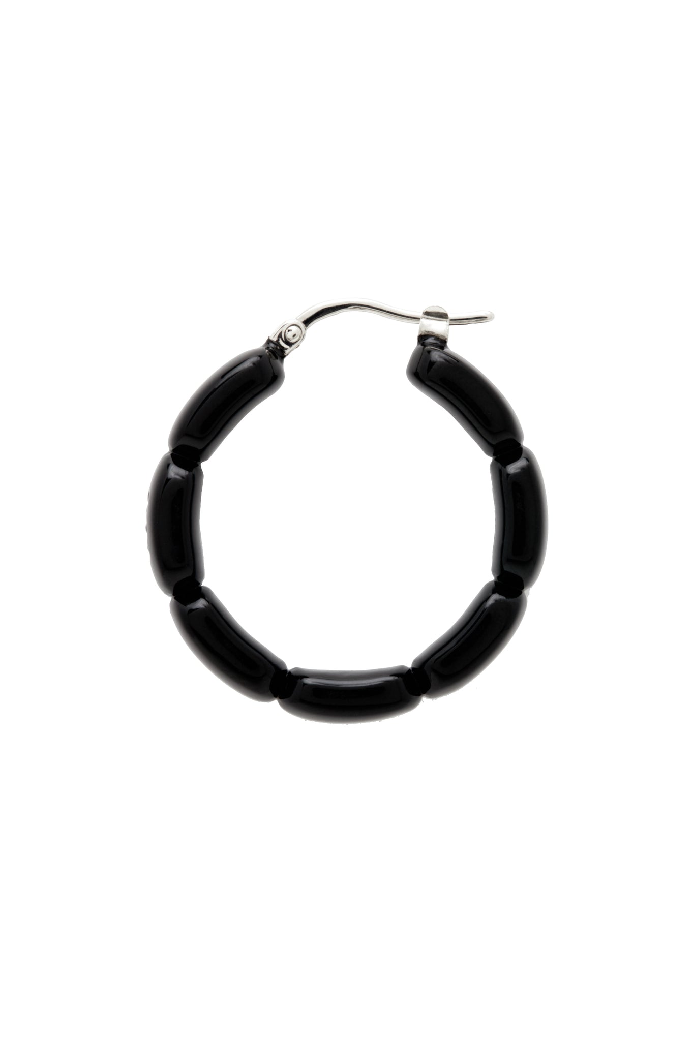 Black "701" Hoop Earrings