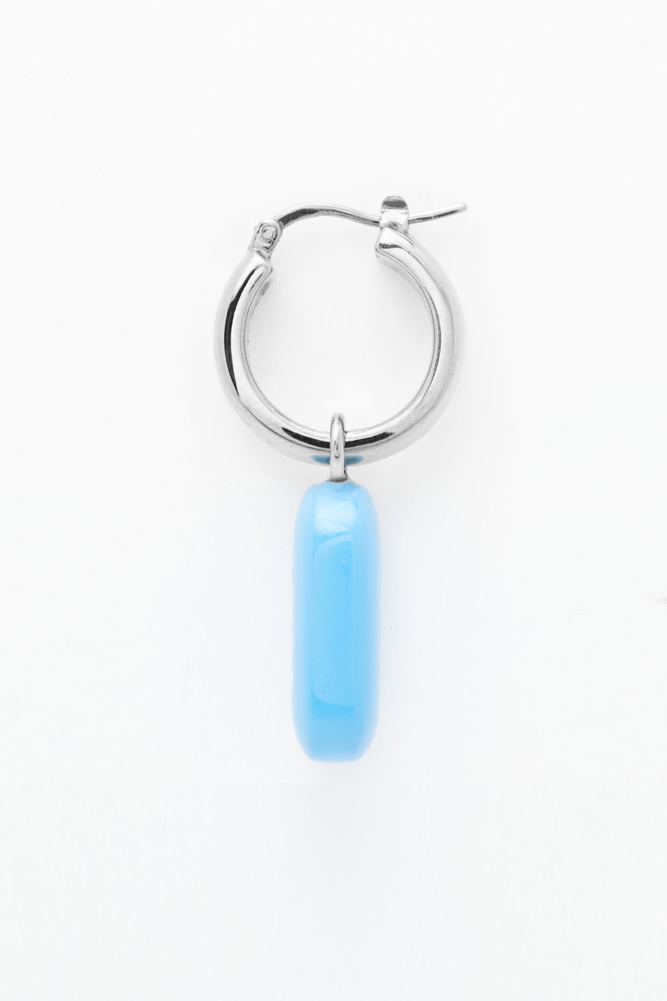 Silver/PrEP BLUE "701" Drop Earrings