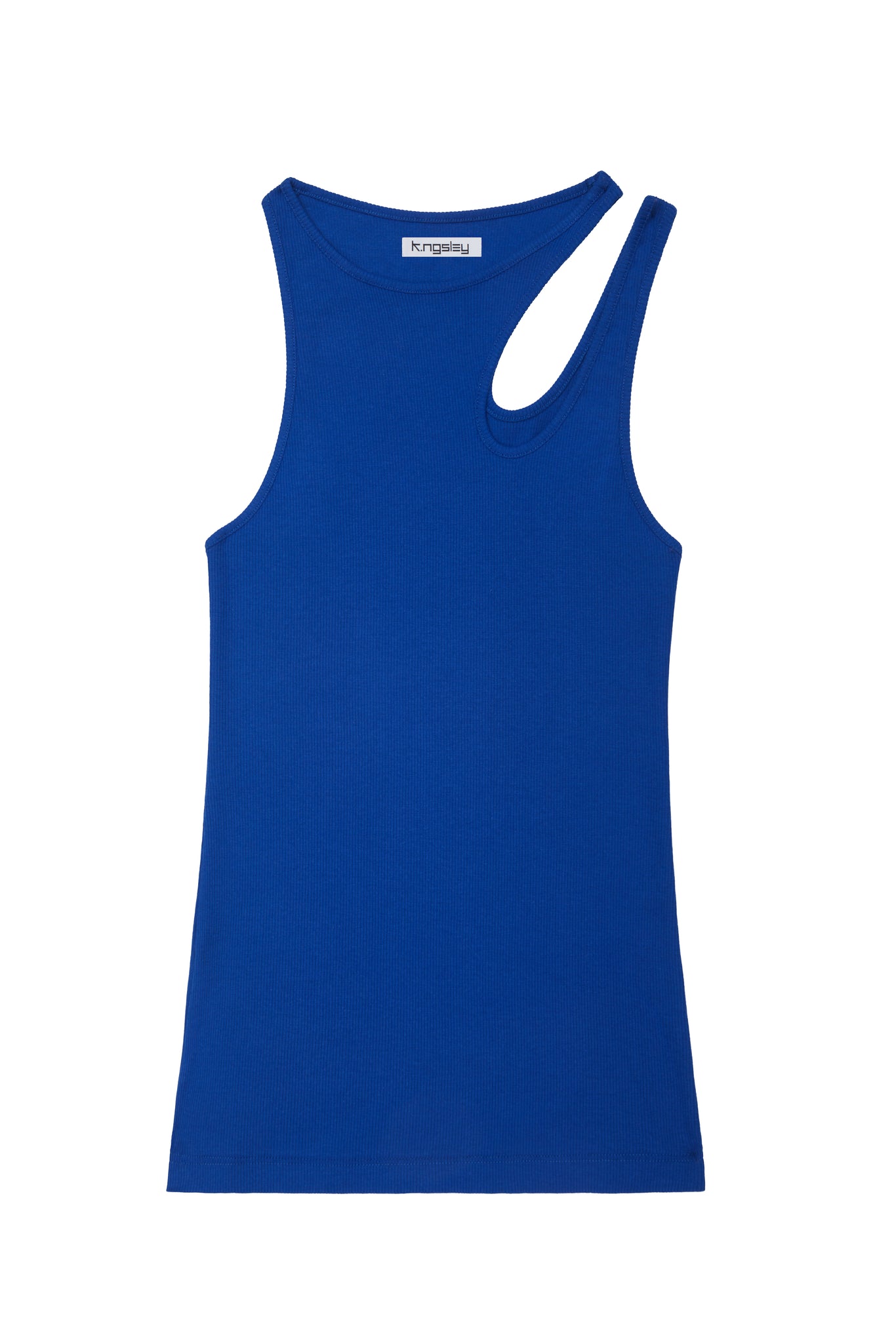 Bright Blue "Romain" Ribbed Tank