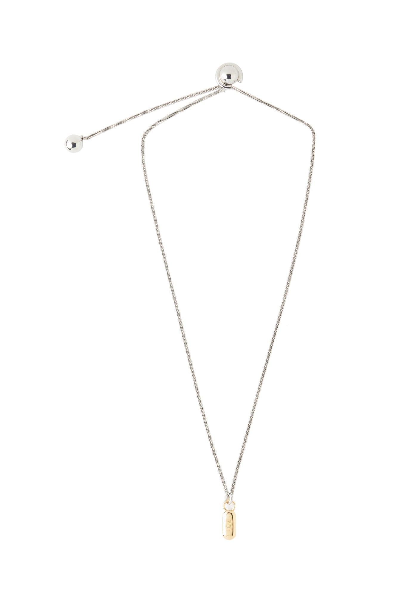 Gold "701" Drop Necklace