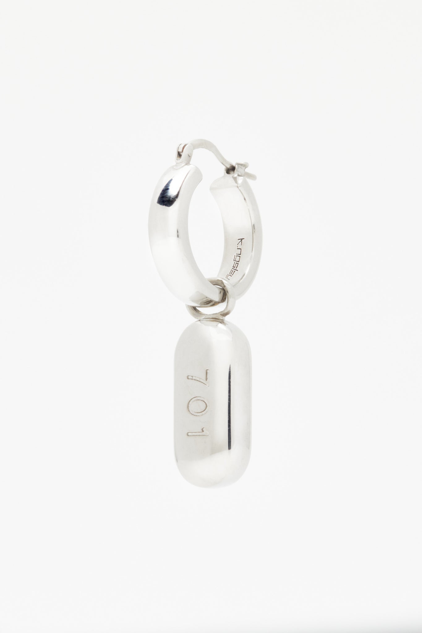 Silver "701" Drop Earrings