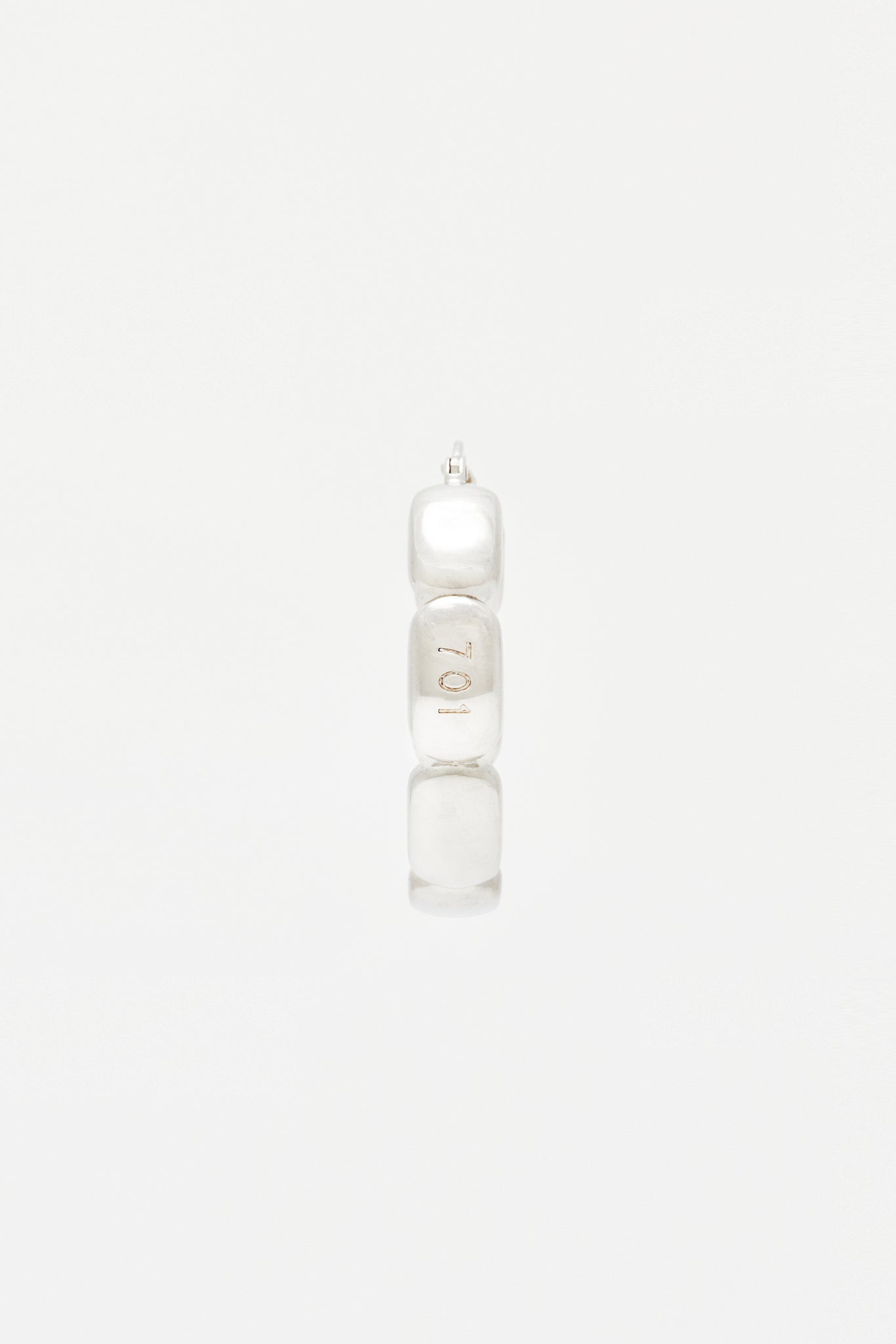 Silver "701" Hoop Earrings