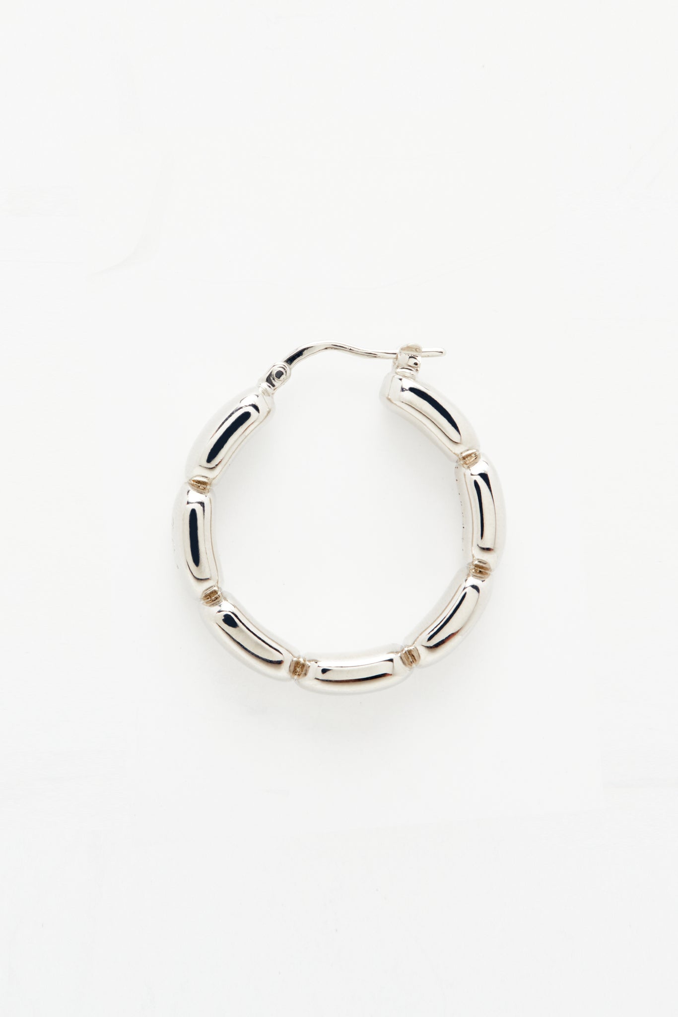 Silver "701" Hoop Earrings