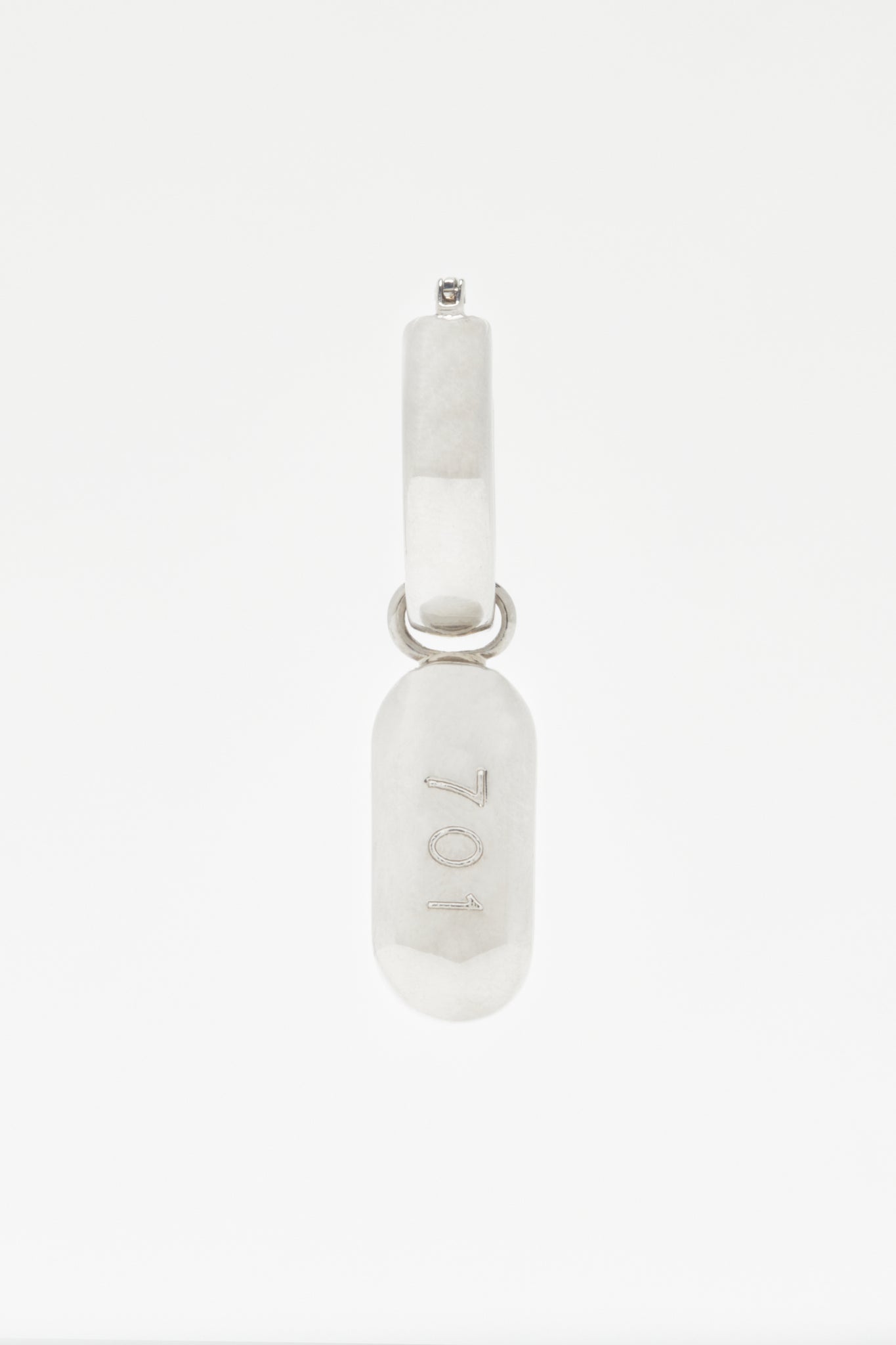 Silver "701" Drop Earrings