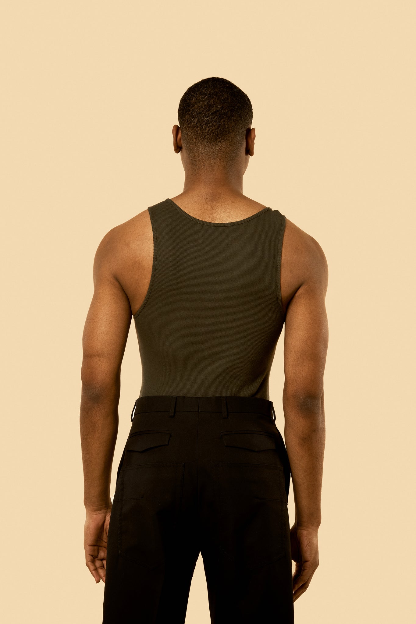 Dark Olive "FIST" Ribbed Tank