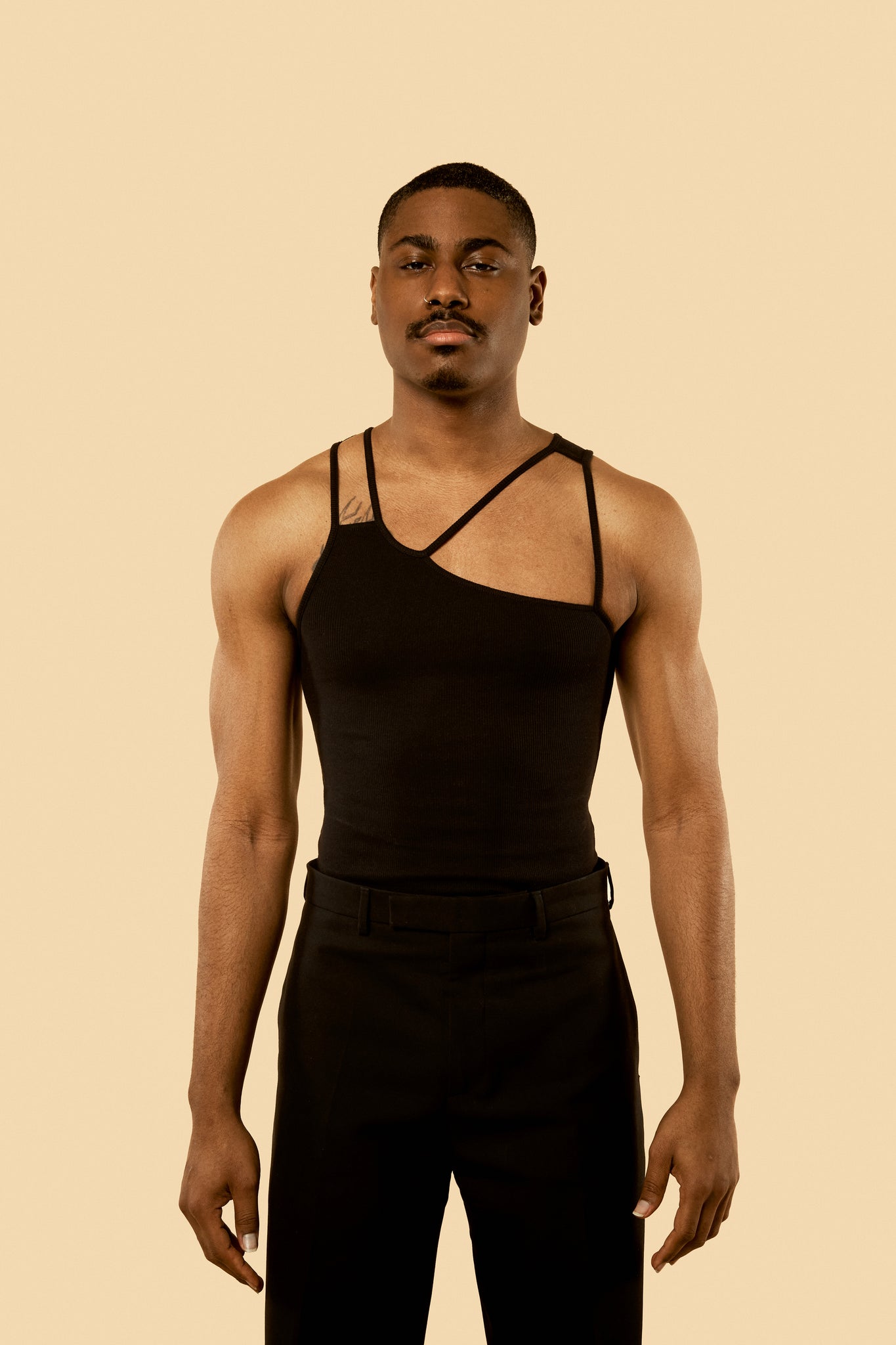 Black "FIST" Ribbed Tank