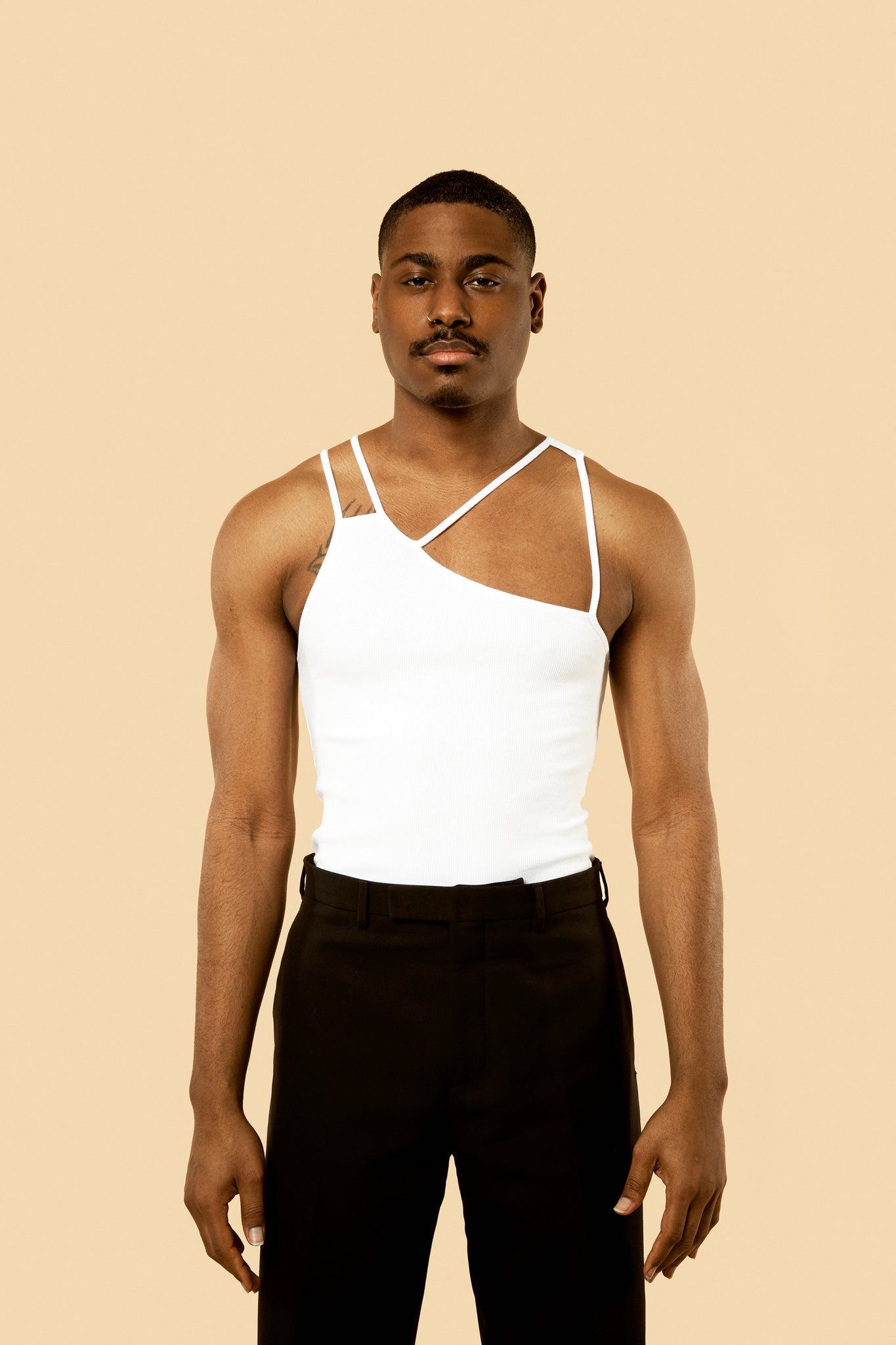 White "FIST" Ribbed Tank