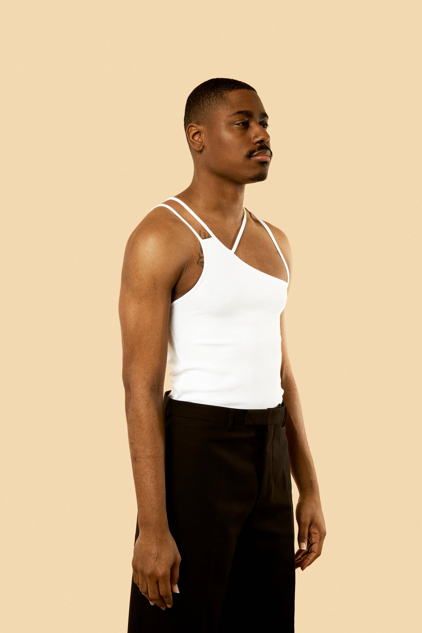 White "FIST" Ribbed Tank