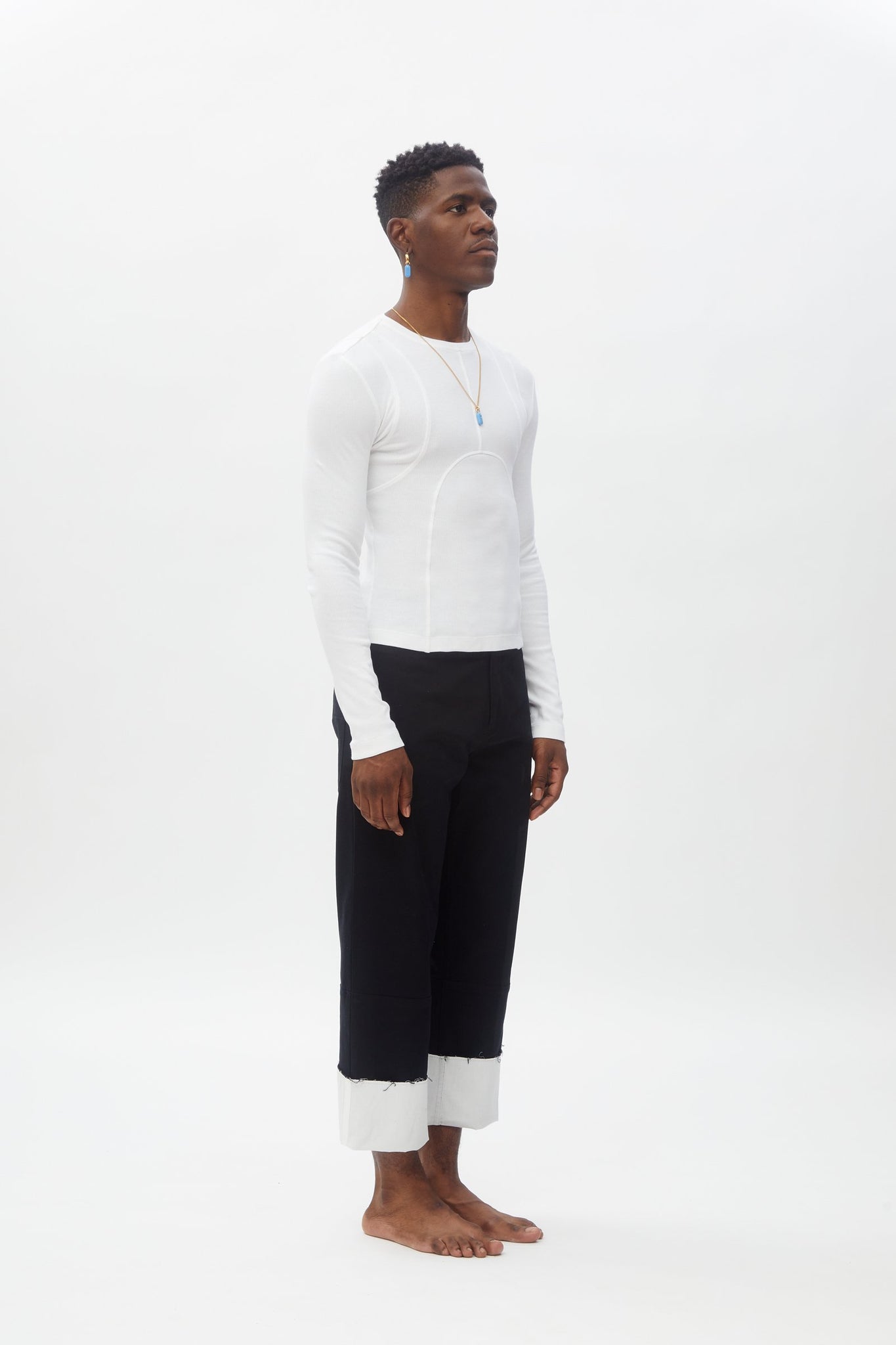 Dark Olive "Dani LS" Ribbed Top