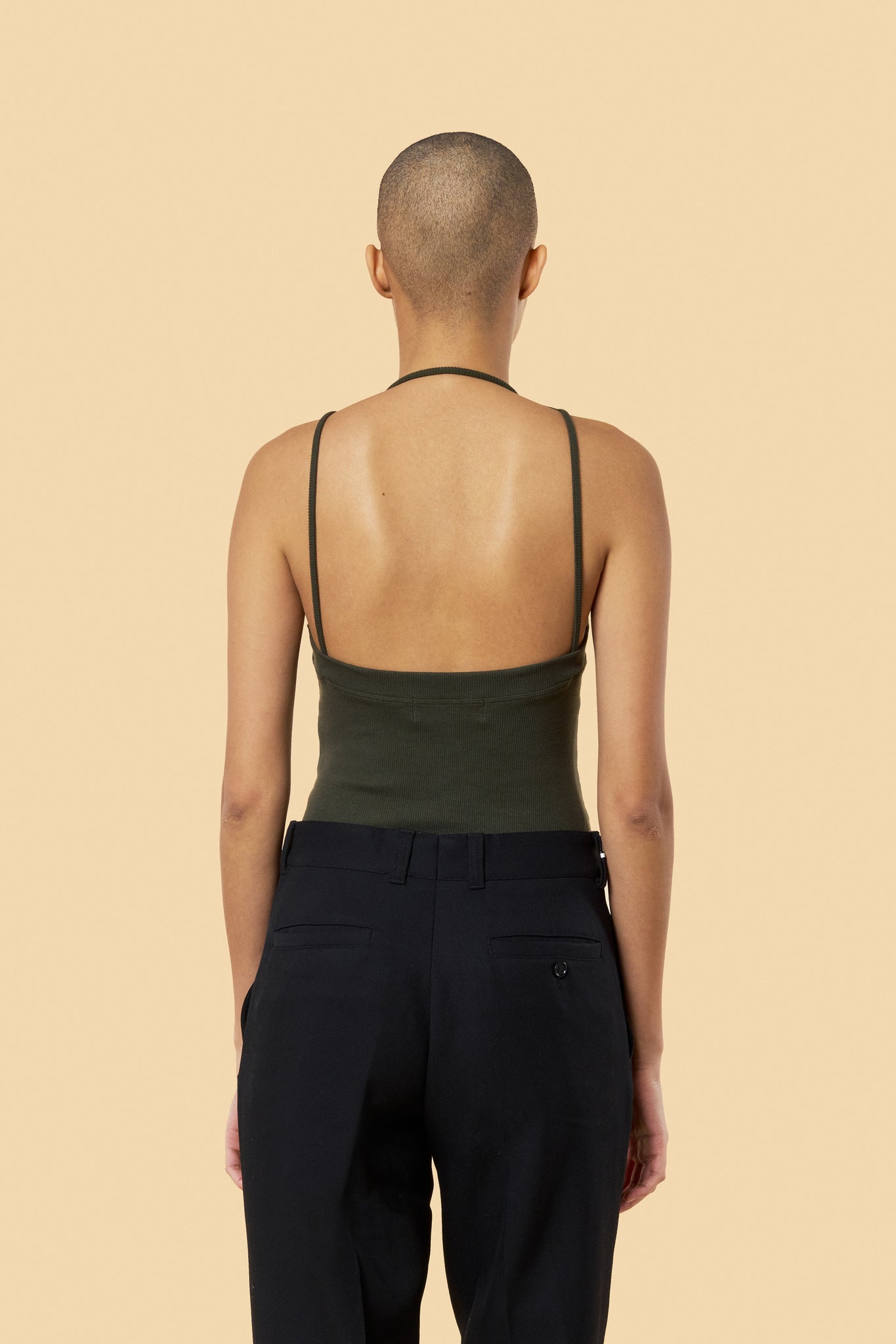 Dark Olive "Ian" Ribbed Tank