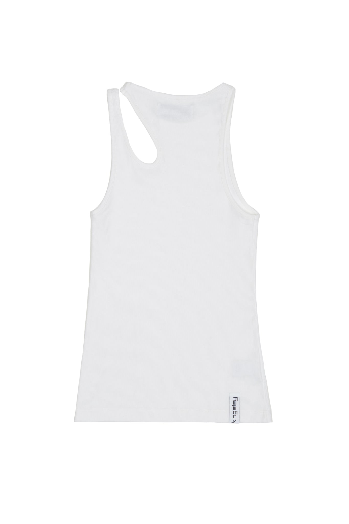 White "Romain" Ribbed Tank