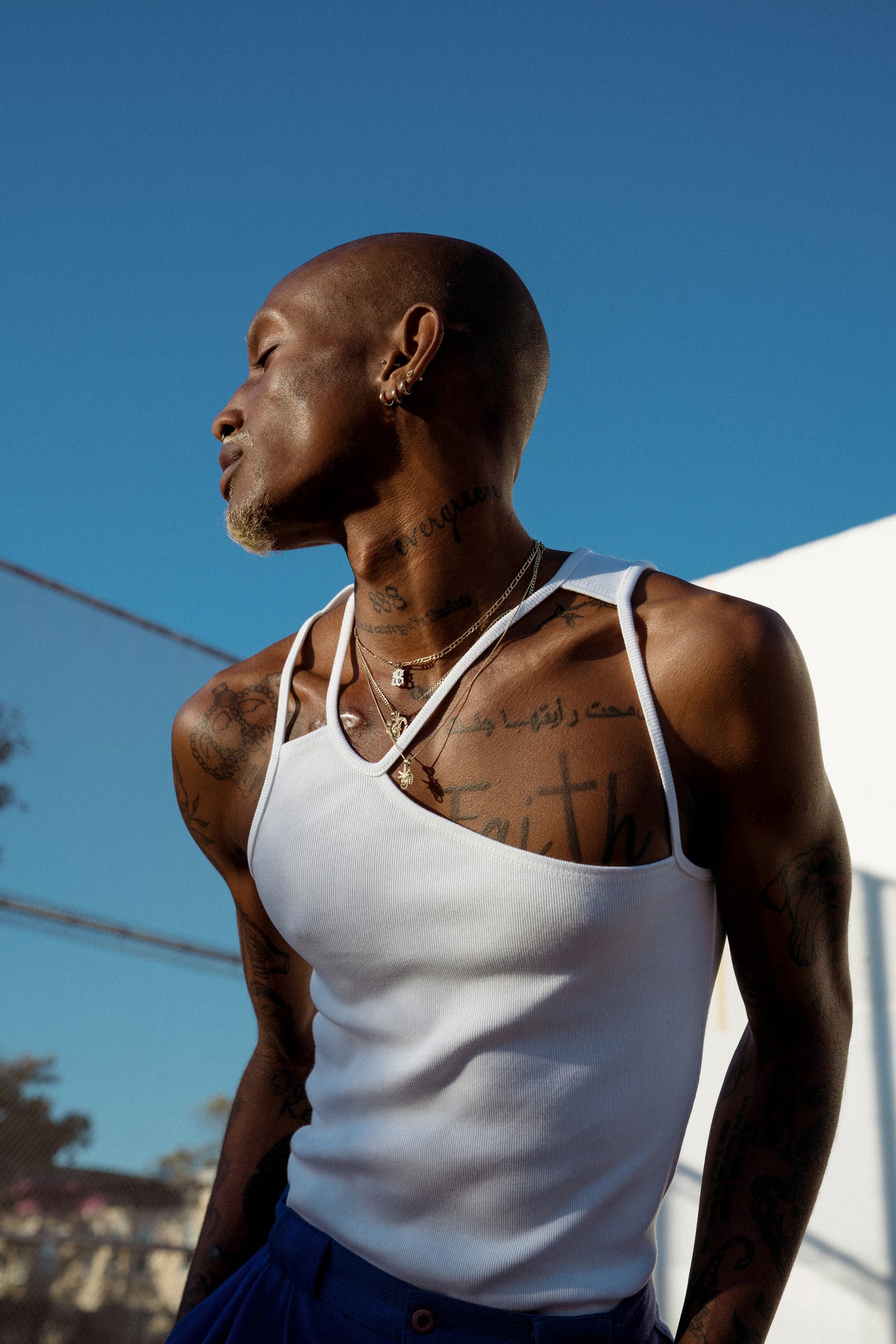 White "FIST" Ribbed Tank